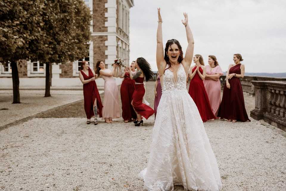 Hochzeit Schloss Bensberg Braut Brautjungfern