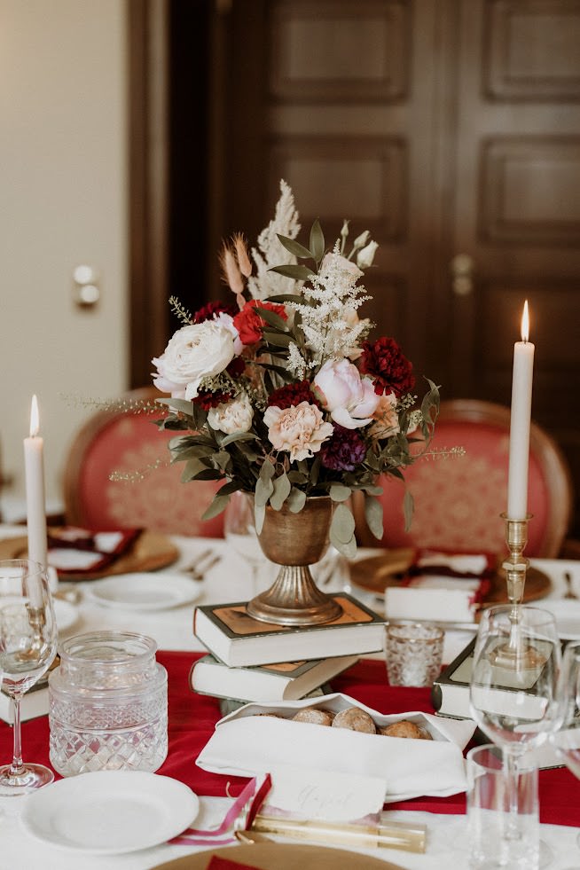 Hochzeit Schloss Bensberg Tischdeko